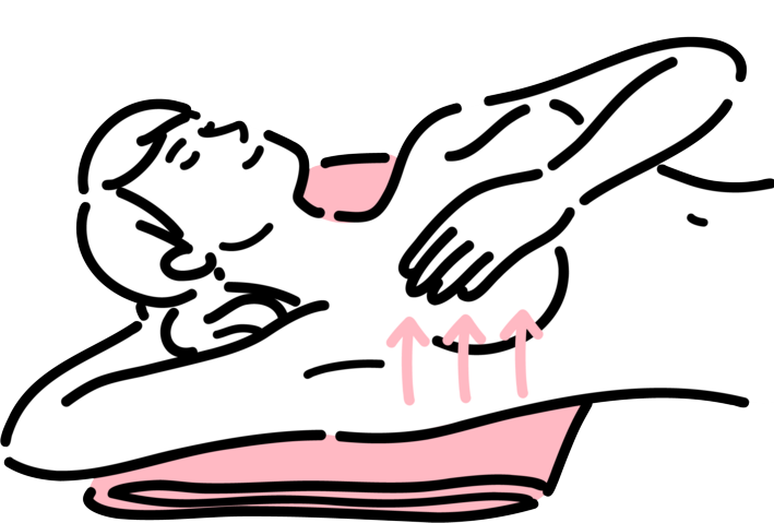 腕を上げる